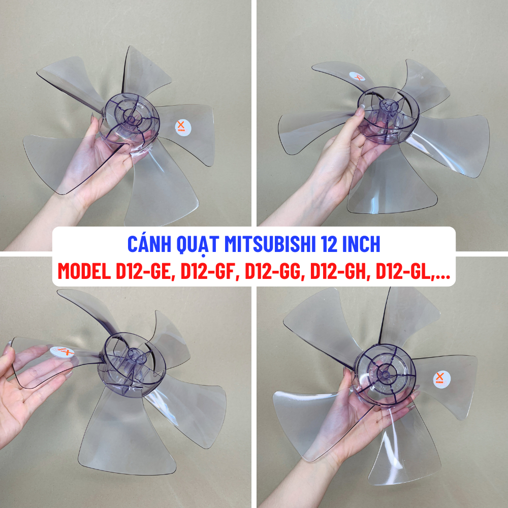 MITSUBISHI 12 Inch Propeller for Mitsubishi Table Fan, Mitsubishi 12 Inch Propeller Compatible with Many Table Fan Models