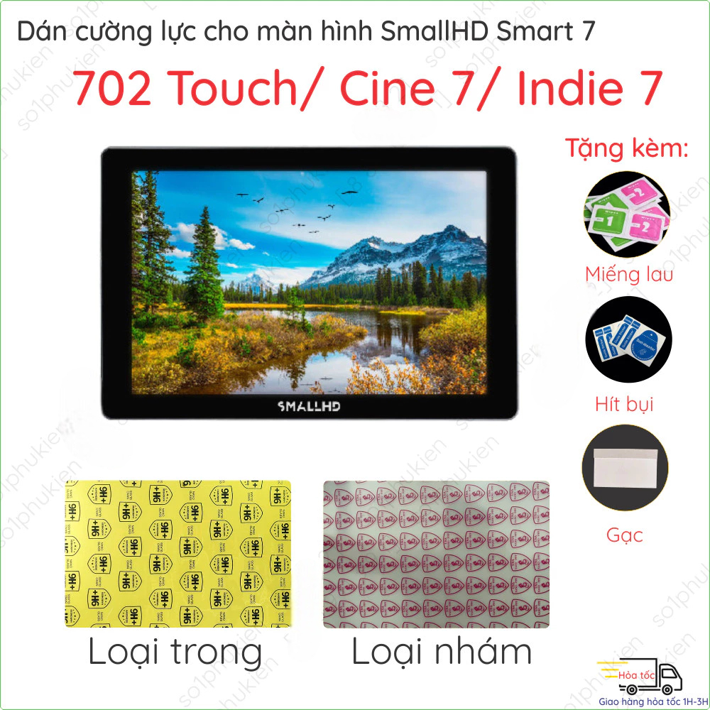 Tempered screen protector for SmallHD Smart 702 Bright Cine Indie Atomos FEELWORLD F6 Plus V2 S55 V3 Portkeys PT6 LUT 7 5 6