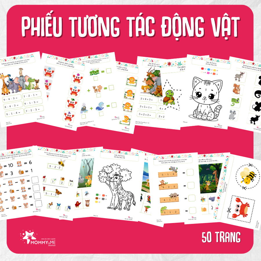 Logic interactive exercise sheet set & ANIMAL theme awareness