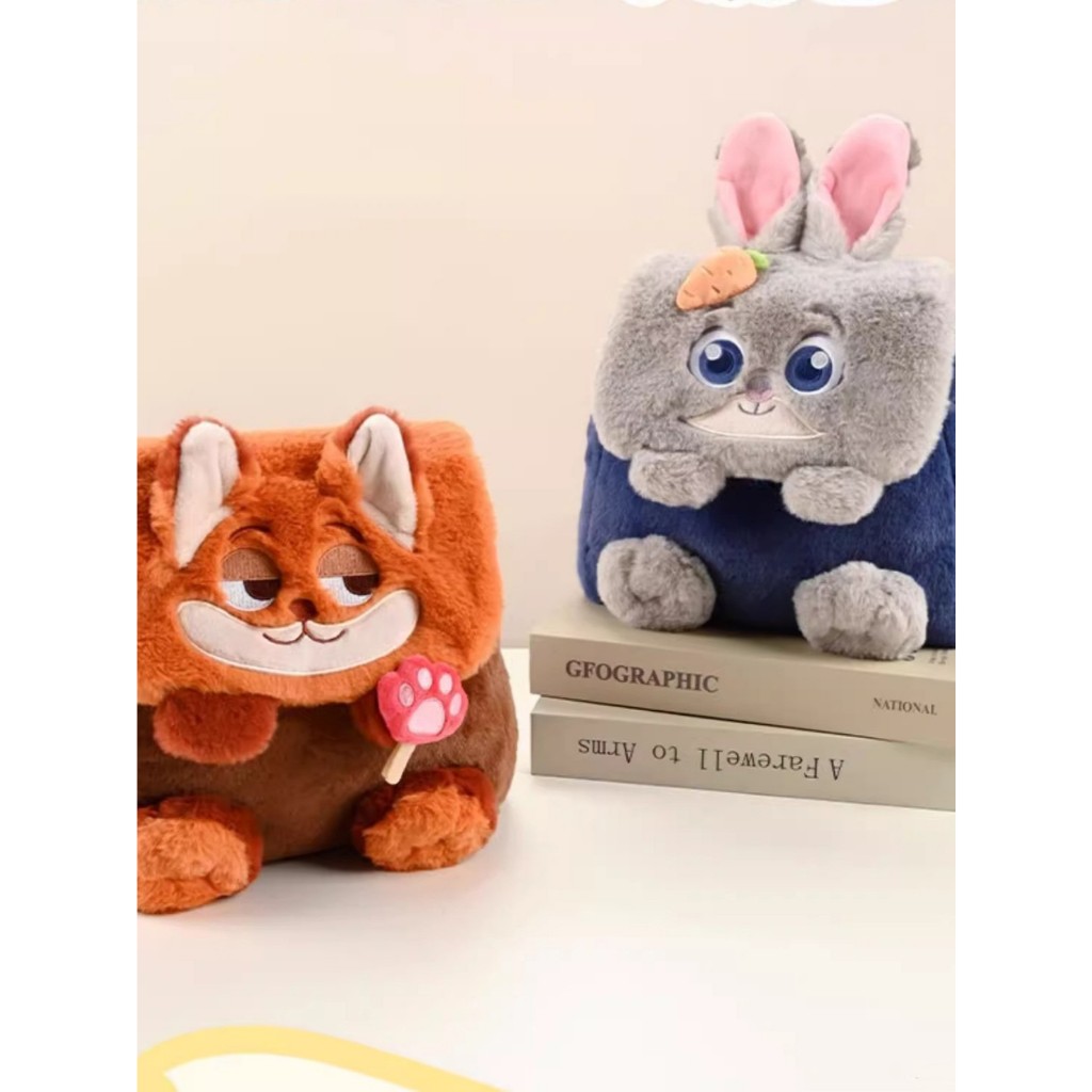 Cute Zotoopia stuffed animal crossbody bag – cartoon style