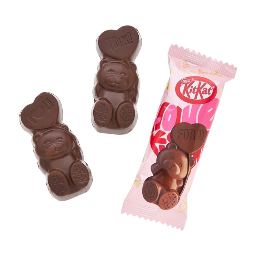 [ODD 1 BAR] KITKAT VALENTINE cute Japanese bear-shaped chocolate bar Kit Kat