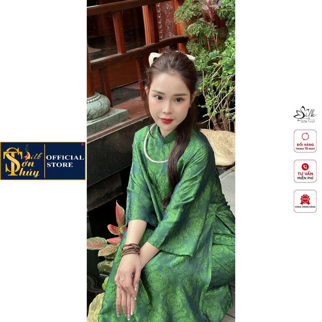 Soft Hand Woven Long Textile sonthuysilk Ao Dai Fabric Luxurious 90cm Size| Ststra01