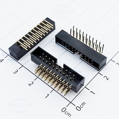 5 Pieces]- Dc3 Port 20 Pins 2 Rows 2.0mm Curved Legs Smart Components